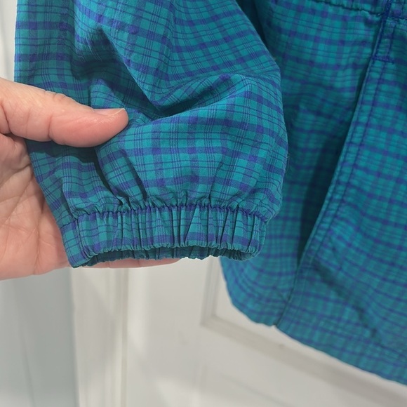 Vintage L.L. Bean Plaid Lightweight Anorak Pullover Hooded Jacket with Pockets M - Picture 7 of 8